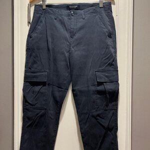Liverpool Los Angeles Carson Blue Cargo Pants Women's Sz 8 Petite NAVY